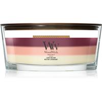 Woodwick Trilogy Lush Nectar scented candle with wooden wick 453.6 g