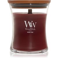 Woodwick Opulent Wood Rouge Oud scented candle with wooden wick 275 g