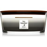 Woodwick Trilogy Warm Woods scented candle with wooden wick (hearthwick) 453.6 g