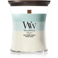 Woodwick Trilogy Driftwood Shores scented candle with wooden wick 275 g