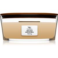 Woodwick Vanilla Bean scented candle with wooden wick (hearthwick) 453.6 g