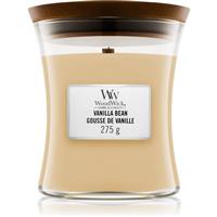 Woodwick Vanilla Bean scented candle with wooden wick 275 g