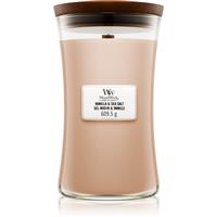 Woodwick Vanilla & Sea Salt scented candle with wooden wick 609.5 g