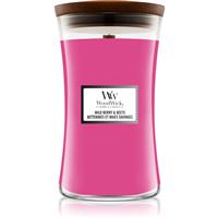 Woodwick Wild Berry & Beets scented candle with wooden wick 609.5 g