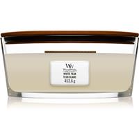 Woodwick White Teak scented candle with wooden wick (hearthwick) 453.6 g