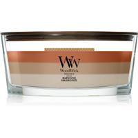 Woodwick Trilogy Hearth Spice scented candle with wooden wick 453.6 g