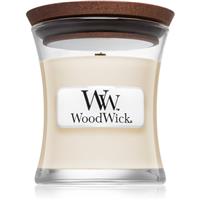 Woodwick White Tea & Jasmine scented candle with wooden wick 85 g