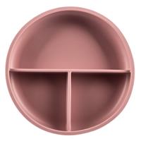 Zopa Silicone Divided Plate divided plate with suction cup Old Pink 1 pc