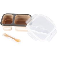 Zopa Silicone Lunch Box Large dinnerware set Sand Beige 21x15 cm 1 pc