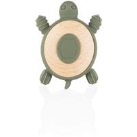 Zopa Silicone Wooden Teether Turtle chew toy 0 m+ Forest Green 1 pc