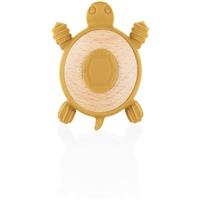 Zopa Silicone Wooden Teether Turtle chew toy 0 m+ Mustard Yellow 1 pc