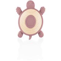 Zopa Silicone Wooden Teether Turtle chew toy 0 m+ Old Pink 1 pc