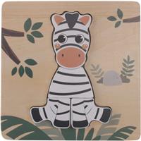 Zopa Wooden Puzzle Small puzzle wooden Zebra 1 pc