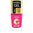 Delia Cosmetics Coral Nail Enamel Hybrid Gel gel nail polish shade 03 11 ml