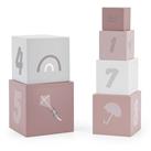 Label Label Stacking Blocks Numbers cubes wooden Pink 18m+ 1 pc