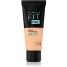 Maybelline Fit Me! Matte+Poreless mattifying foundation for normal to oily skin shade 124 Soft Sand 