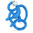 Matchstick Monkey Mini Monkey Teether chew toy with antimicrobial ingredients Blue 1 pc