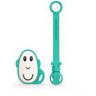 Matchstick Monkey Flat Face Teether & Soother Clip gift set Green(for children)