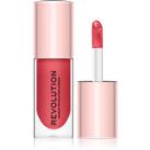 Makeup Revolution Pout Bomb plumping lip gloss with high gloss effect shade Peachy 4.6 ml