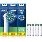 Oral B PRO Cross Action toothbrush replacement heads 6 pc
