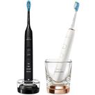 Philips Sonicare 9000 DiamondClean HX9914/57 sonic electric toothbrush, 2 shafts Black and Rosegold 