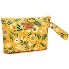 T-TOMI Small Baggie travel bag Mustard flowers 18x24 cm