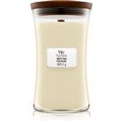 Woodwick White Teak scented candle with wooden wick 609.5 g