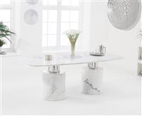 Antonio 180cm White Marble Dining Table