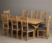 Extending Olympia 180cm Solid Oak Dining Table with 6 Chairs