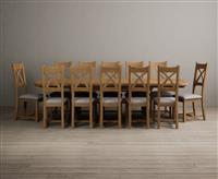 Extending Olympia 180cm Solid Oak Dining Table with 8 Chairs