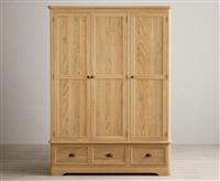 Cambridge Solid Oak Triple Wardrobe