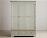 Brampton Soft Green Painted Triple Wardrobe