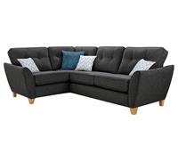 Florin Charcoal Grey Fabric Left Hand Facing Corner Sofa