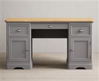 Felton Oak and Light Grey Painted Computer Desk