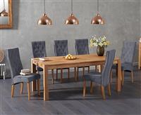 Thetford 150cm Oak Dining Table with 8 Chairs