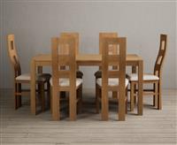 York 150cm Solid Oak Dining Table with 6 Chairs