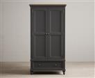 Francis Oak and Charcoal Grey Painted Double Wardrobe