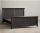 Francis Oak and Charcoal Grey Painted Super King Bed