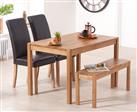 Hadleigh Oak and Cream Painted Extending Dining Table with 6 Brown Suede Hertford Chairs