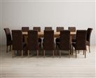 Extending Buxton 180cm Solid Oak Dining Table with 8 Grey Chairs