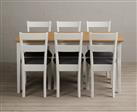 Kendal 150cm Solid Oak and Signal White Painted Dining Table with 8 Oak Kendal Chairs