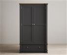 Lawson Oak and Charcoal Grey Painted Double Wardrobe