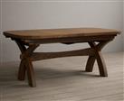 Extending Olympia 180cm Rustic Solid Oak Dining Table