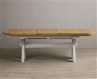 Extending Olympia 180cm Oak and Signal White Painted Dining Table