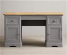 Bridstow Oak and Light Grey Painted Computer Desk