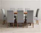 York 120cm Solid Oak Dining Table with 6 Brown Chairs