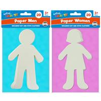 40 Paper People Cut Outs for Kids Arts and Crafts (Boys and Girls)