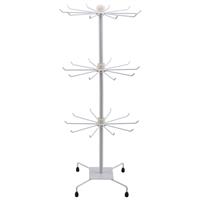 (White) Jewelry Display Keyring Display 3Tier