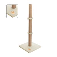 (Beige) Cat Scratching Post Scratcher 90CM Woven Sisal Kitten Pole Scratcher Tree