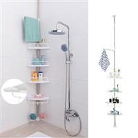 Bathroom Telescopic Corner Shelf Storage 4 Tier Shower Organiser